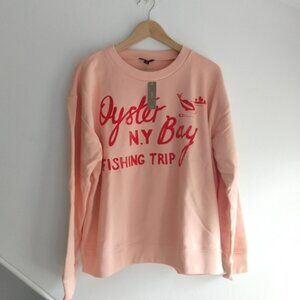 J.CREW Oyster Bay Cotton Graphic Sweatshirt NWT! Rare!